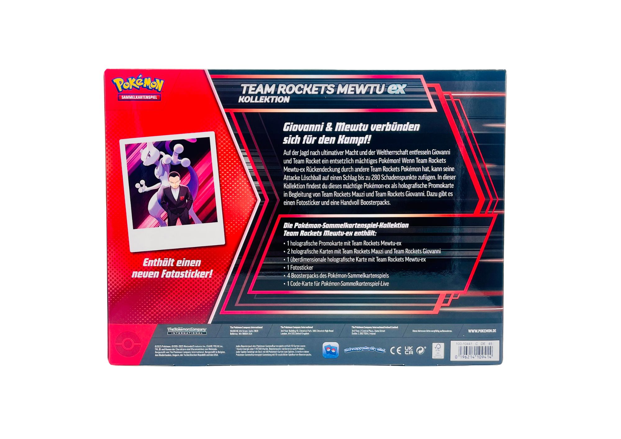 Team Rockets Mewtu ex Box Deutsch – Bild 2